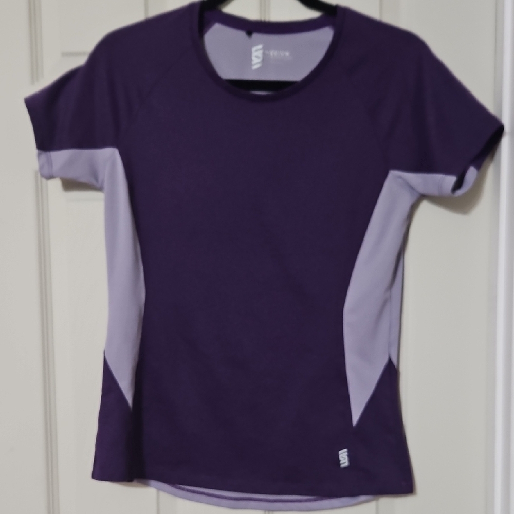 Purple and Gray Short Sleeve Tee